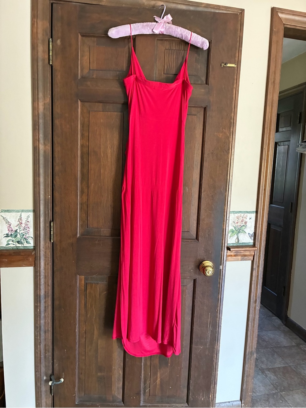 Nasty Gal Red Spaghetti-Strap Maxi Dress - Classic Slip Style